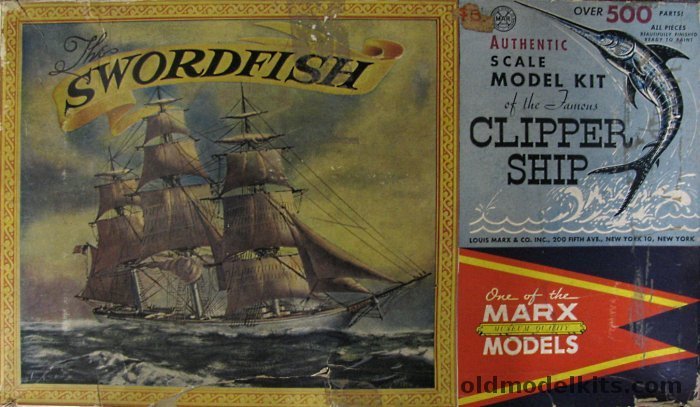 Marx 1/96 The Clipper Ship Swordfish - 'Marx Museum Quality Models' plastic model kit